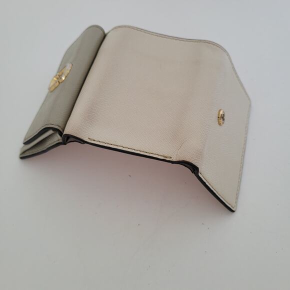 MARC JACOBS The Snapshot Small Trifold Wallet Card Bill Mini Compact Gray Pink - Picture 7 of 12